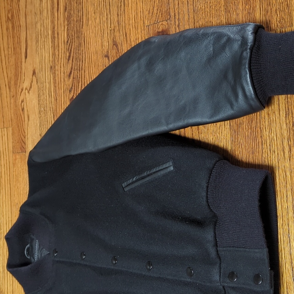 Like New Golden Bear Black Varsity Jacket - Picture 3 of 11